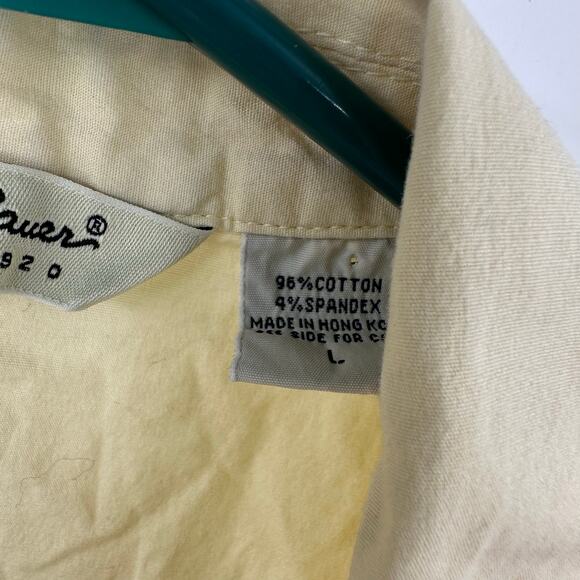 Eddie Bauer Size Large Sleeveless Wrap Blouse Top Shirt Yellow Cotton Blend - Picture 4 of 4